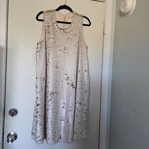 Rachel Roy Cream Sequin Dress